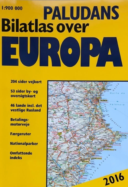 D2 Paludans Bilatlas over Europa 2016