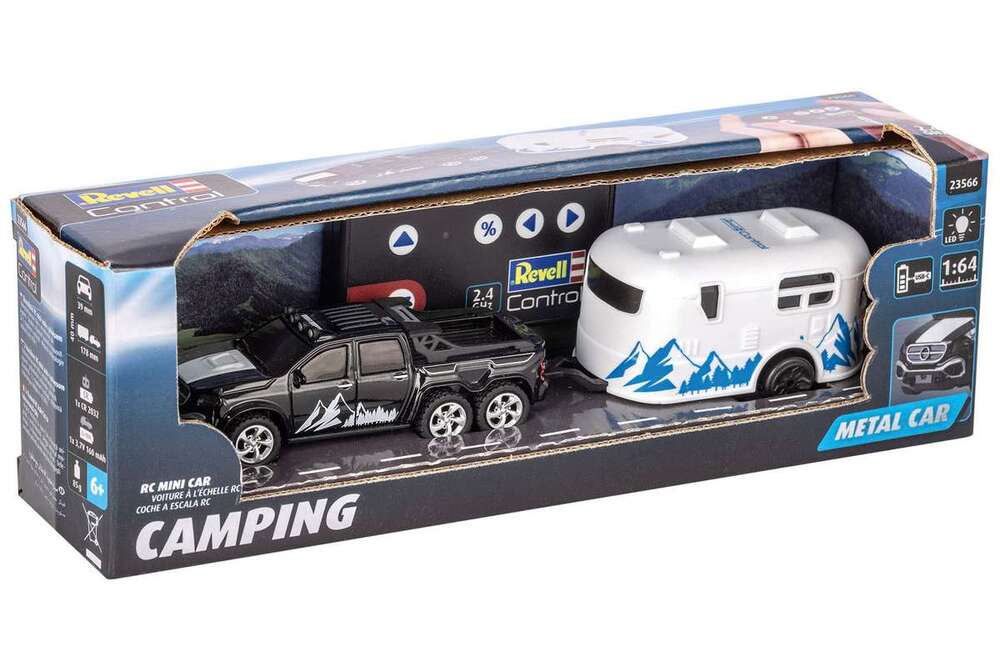 Mini RC Car with Camper 1:64