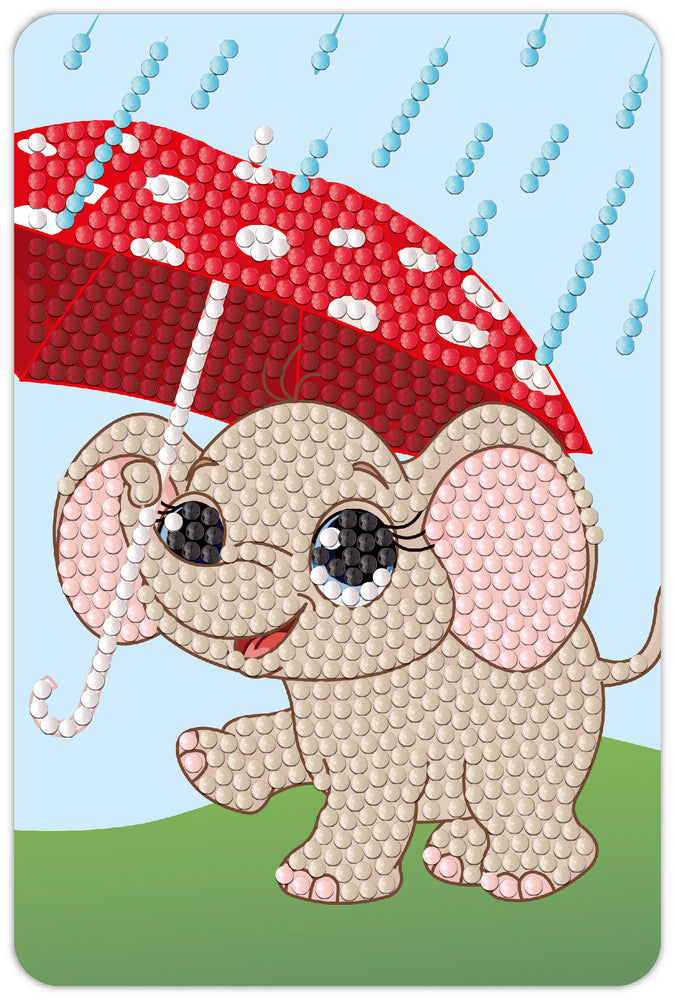 Diamond Art Elefant 10X15Cm