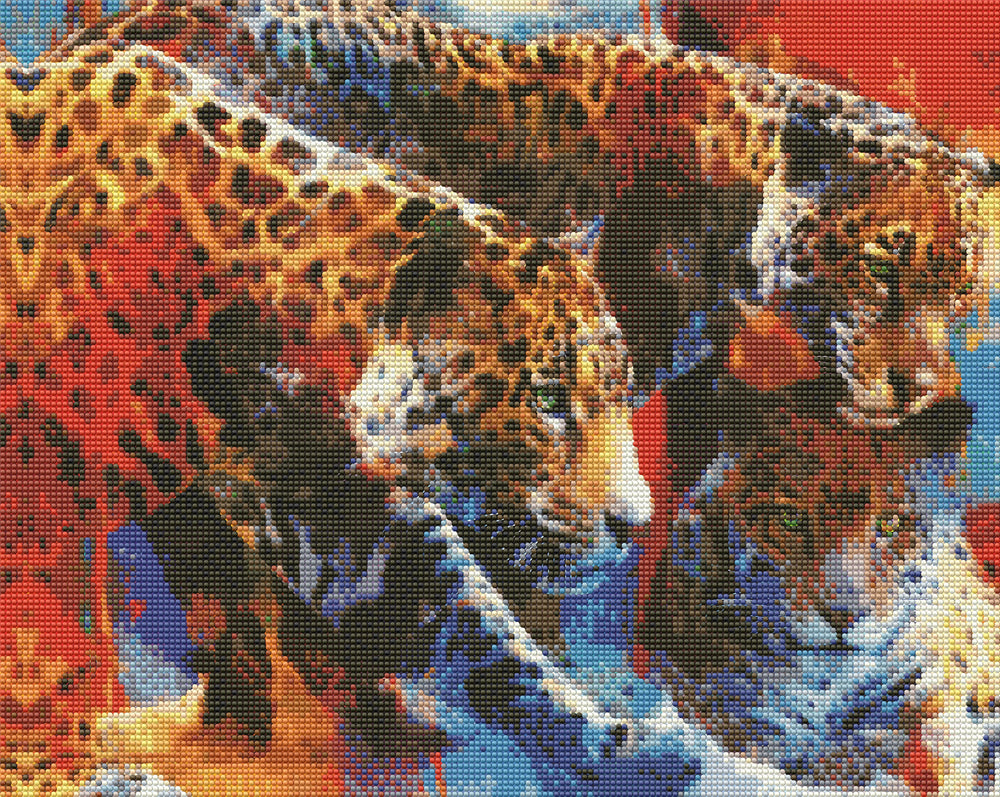 Diamond Art Leoparder 40X50Cm