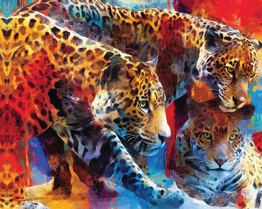 Diamond Art Leoparder 40X50Cm