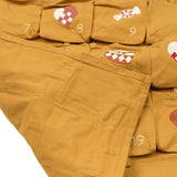Wall Calendar - Nostalgia embroidery - Ochre