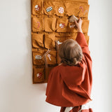Wall Calendar - Nostalgia embroidery - Ochre