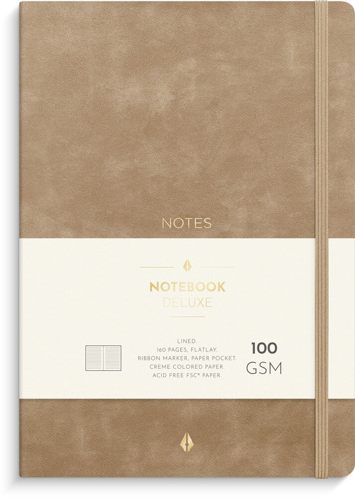 Notesbog Deluxe A5 Smooth Beige