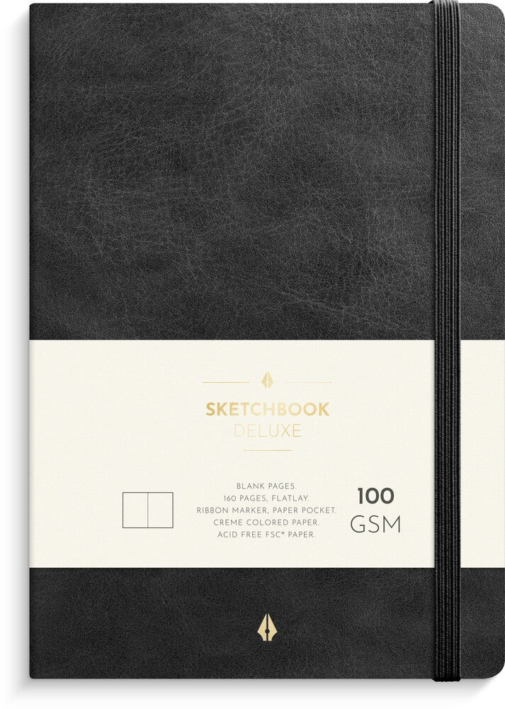 Notesbog Deluxe A5 Blank Black