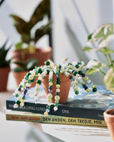 Perler æske matte grøn/blå/guld/offwhite tone i tone mix