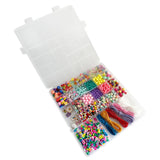 Perler æske trendy mix pastel/smiley/unicorn inkl. nål/tråd