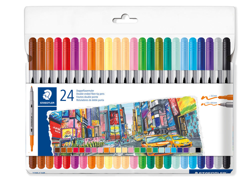 Tusser tyk/tynd Staedtler 24 stk