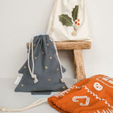 Gift Bag - Holly embroidery - Birch