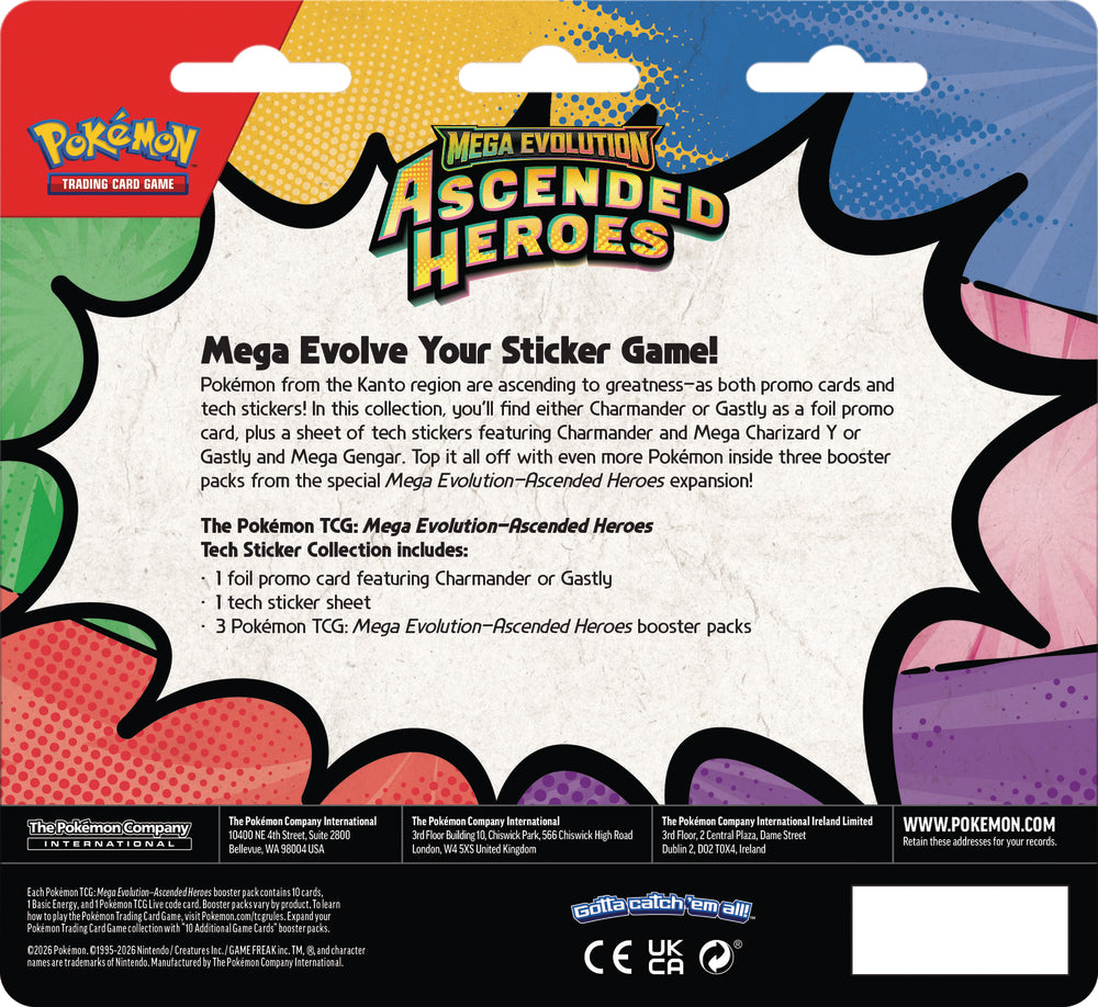 Pokemon Mega Evolution Ascended Heroes Tech Sticker Coll ass