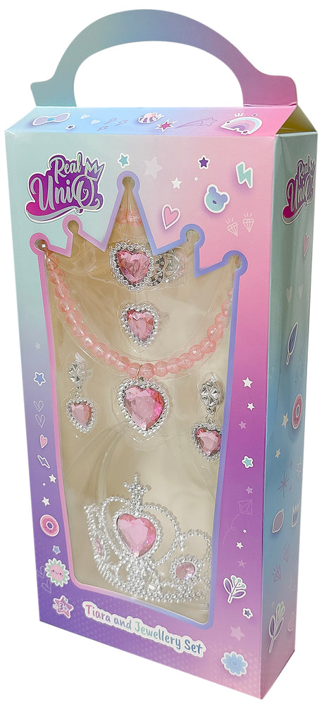 Real UniQ smykkesæt med tiara ass