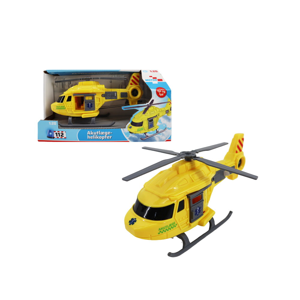 Akutlægehelikopter med lys og lyd