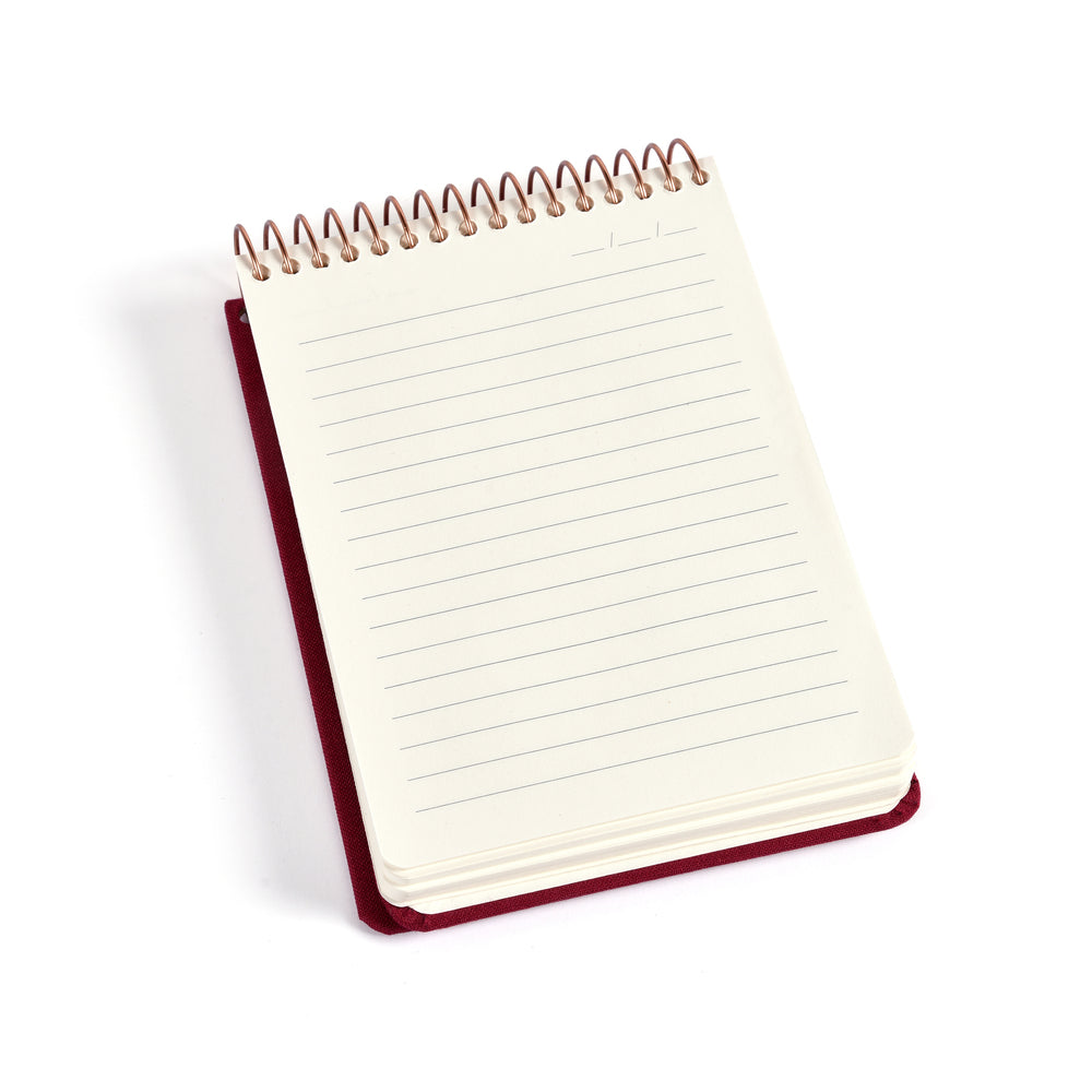 Notesbog KOZO A6 Berry red linjeret