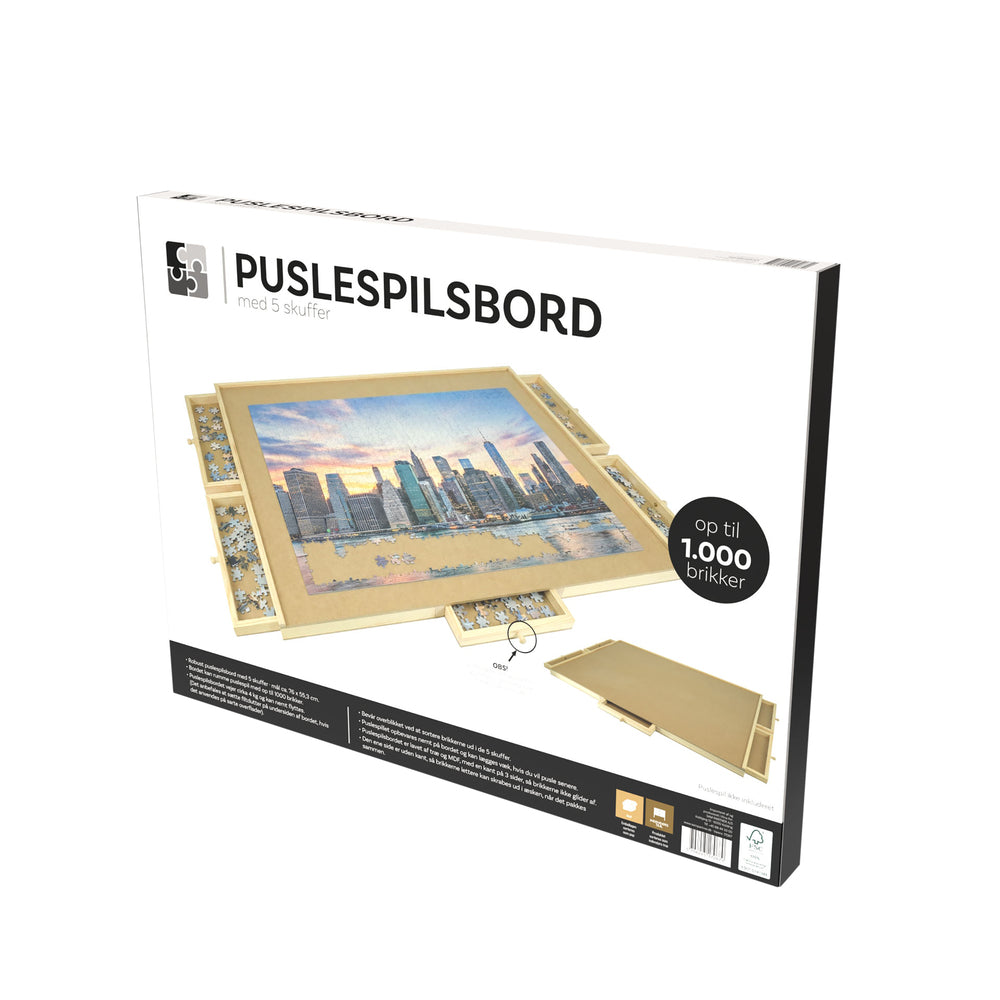 Puslespilsbord M/5 skuffer til 1000 brikker
