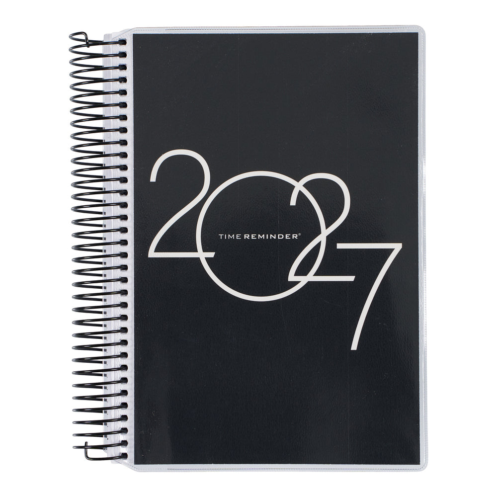 Spiral dagkalender 2027 klassisk sort/hvid