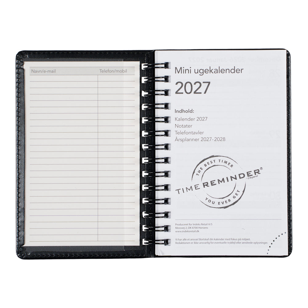 Spiralkalender 2027 Uge Mini Pu Præget