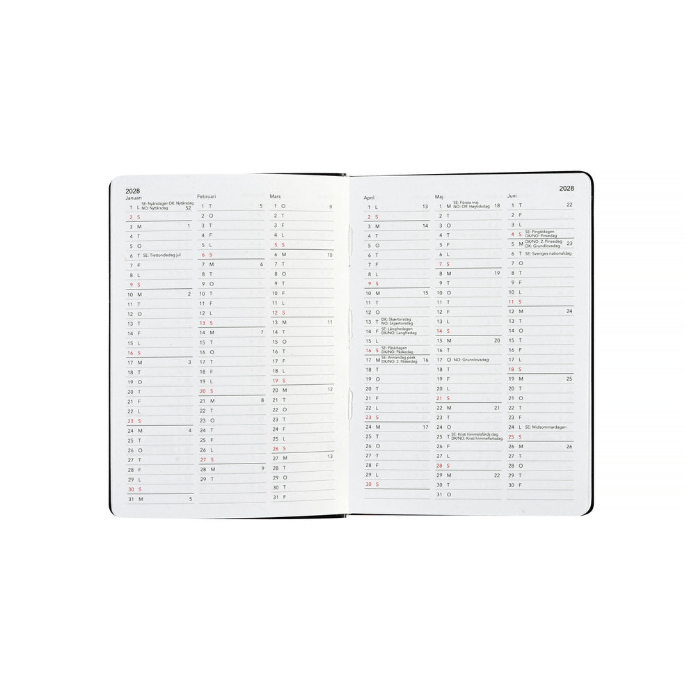 Kalender Wera Björn 2027 Enggrøn A6 uge horisontal