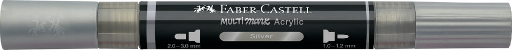 Multimarker Akryl Faber Castell SP 251 Silver m. 2 spids