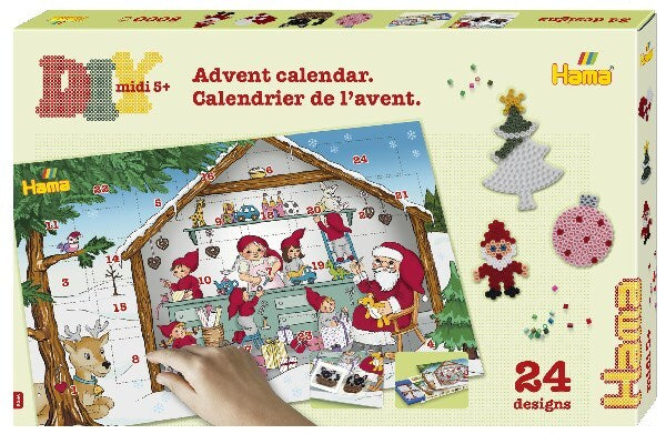 D2 Hama gaveæske - Julekalender 1-24