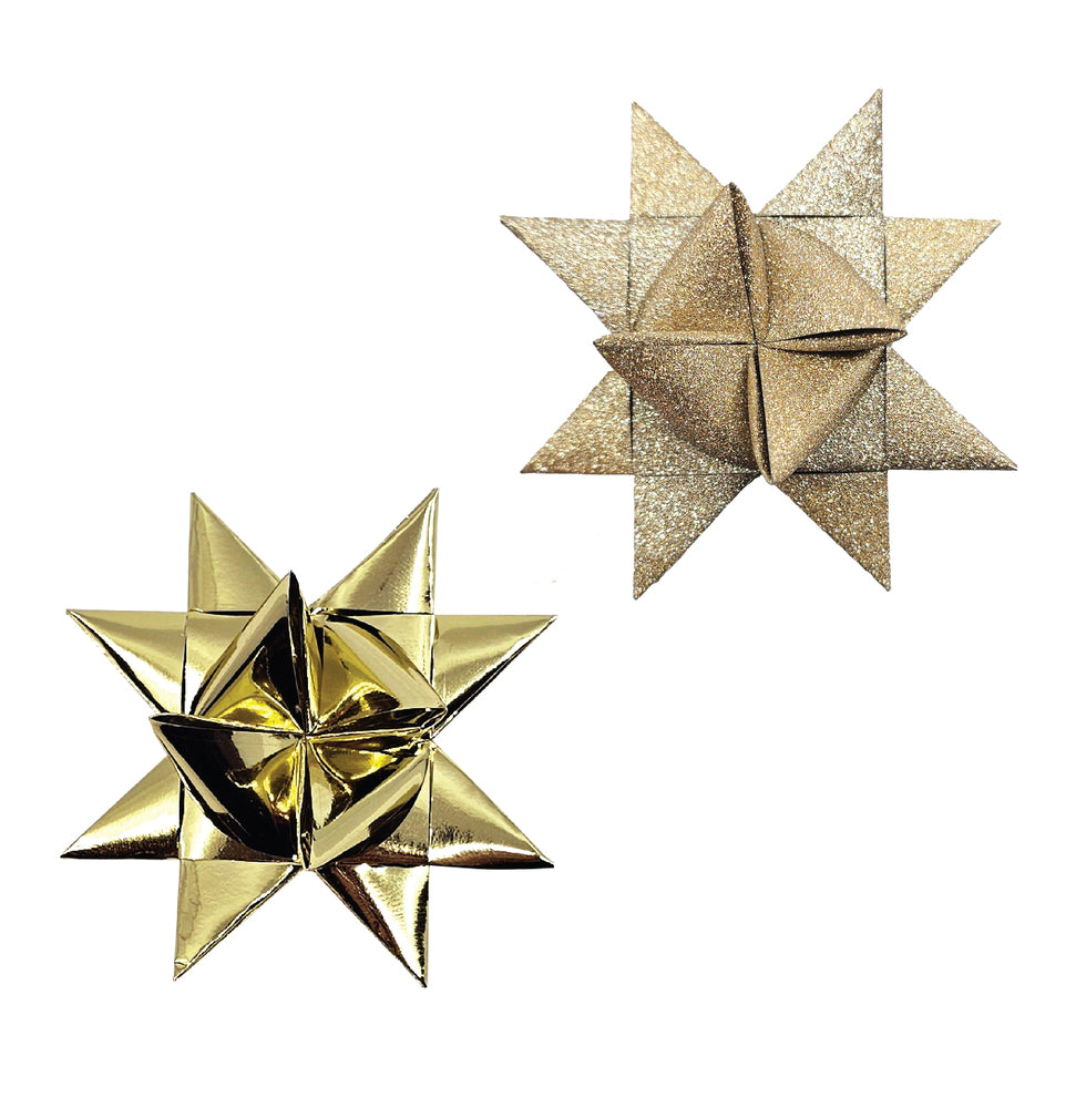 Stjernestrimler Guld Glitter/Metallic Mix 25Mm/50Mm