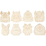 Monsterfigur Træ 8 Stk