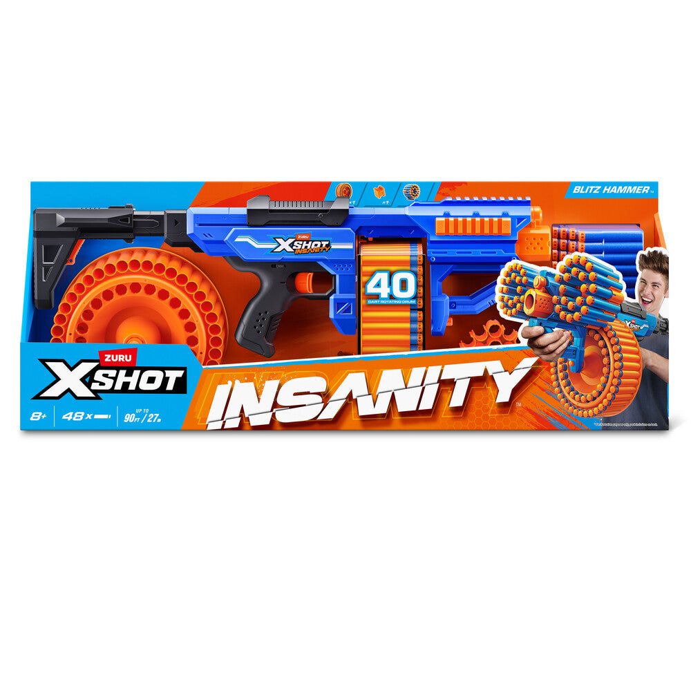 Xshot insanity blitz hammer med 48 darts