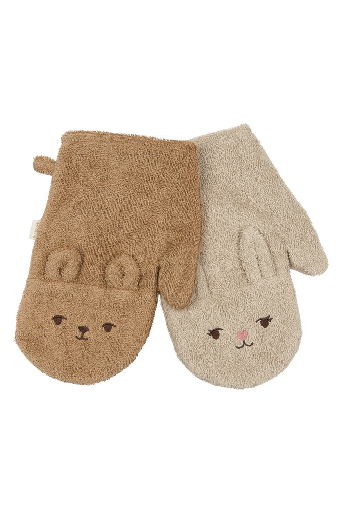 Bath Mitts - Bear and Bunny