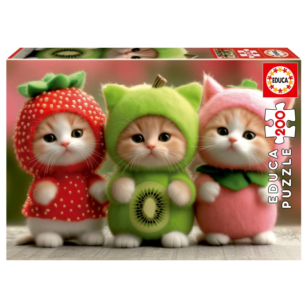 Puslespil Educa Fruitie Kitties 200 Brikker