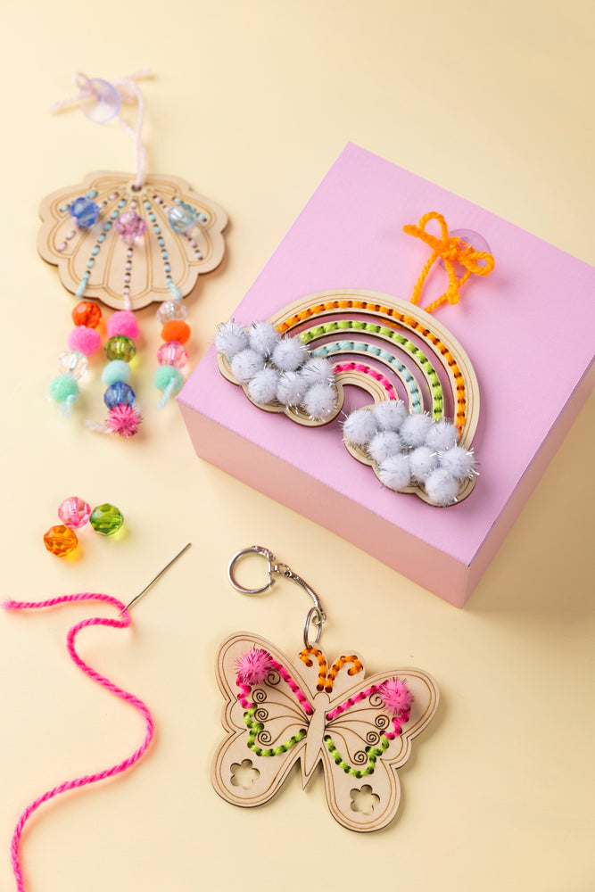 Broderi træfigurer Mini DIY Kit ass. Motiver