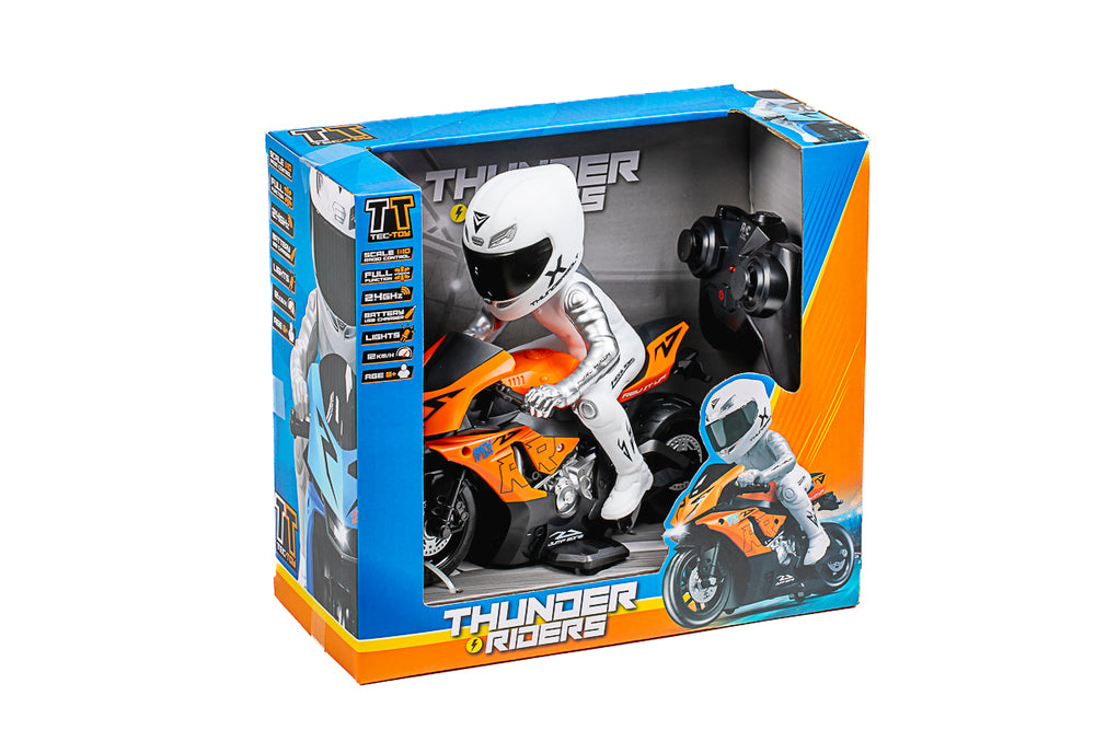 RC motorcykel med lys 1:10, orange