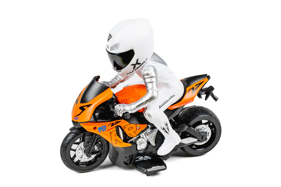 RC motorcykel med lys 1:10, orange