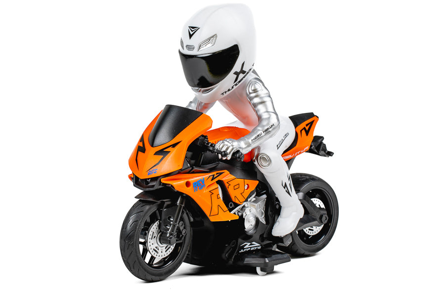 RC motorcykel med lys 1:10, orange