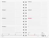 Mini planner 2027 uge vinyl sort Mayland tværformat 8x13cm