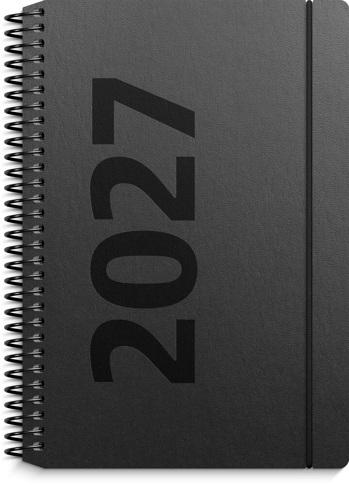 Spiralkalender weekly 2027 uge A6 matsort Mayland højformat