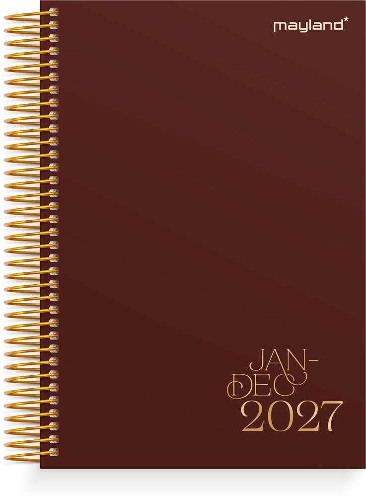 Timekalender 2027 dag soft touch trend Mayland 17 x 23,5 cm