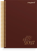 Timekalender 2027 dag soft touch trend Mayland 17 x 23,5 cm