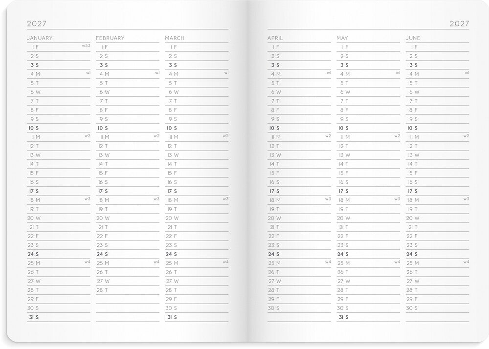 Kalender 2027 måned planner A5 Mayland