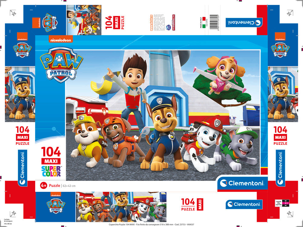 Puslespil Paw Patrol 104 brikker