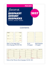 Refill Årssæt Filofax Pocket 2027 Uge/Opslag