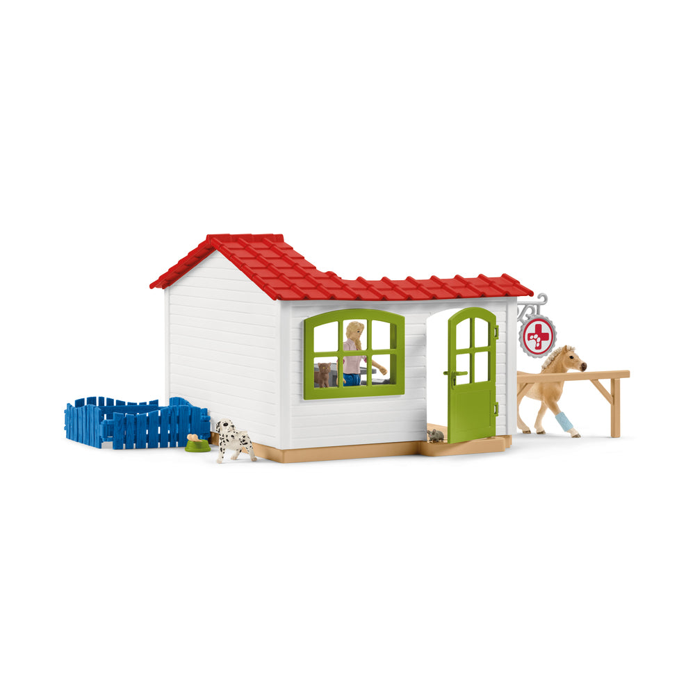 D3 schleich Dyrlægeklinik med husdyr