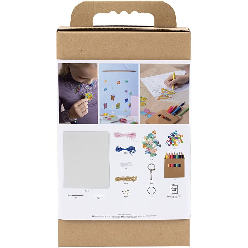 Krympeplast DIY Kit  sommerfugleUro, smykker, nøgleringe