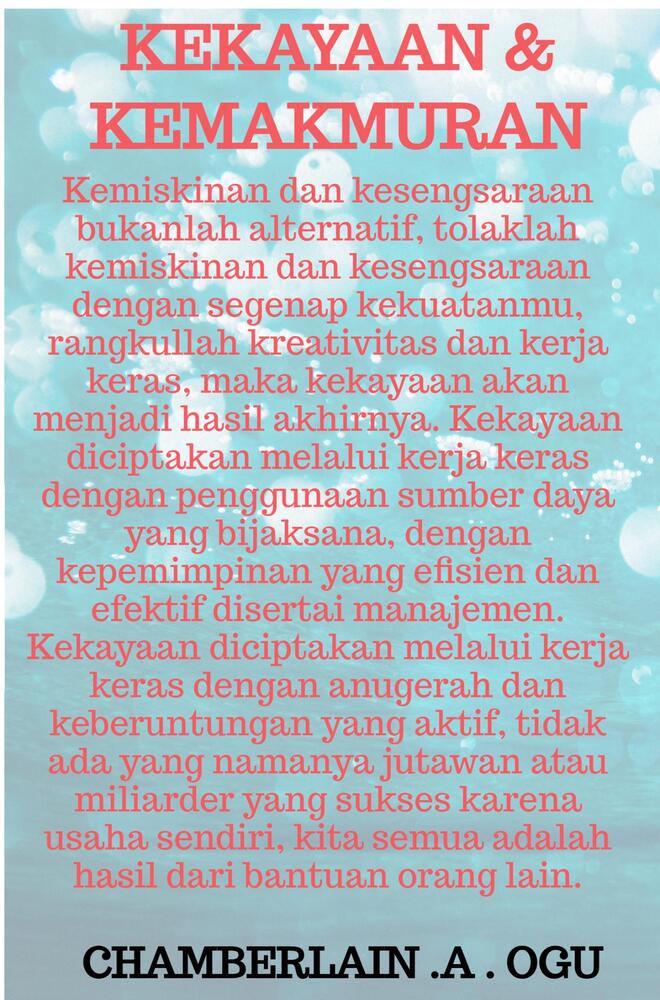 KEKAYAAN & KEMAKMURAN