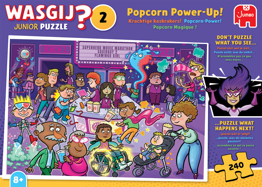 Wasgij 2 Junior 240 BRIKKER Popcorn Power-Up