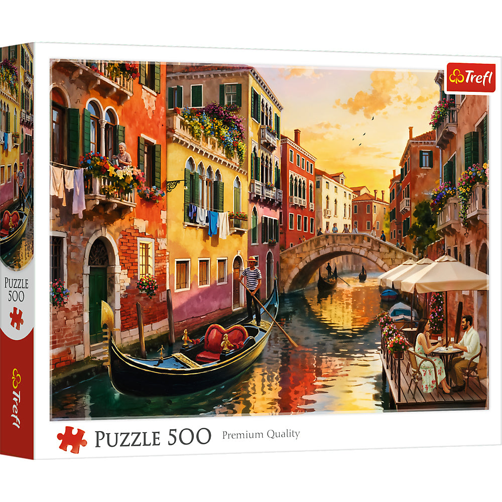 Puslespil Venice at sunset 500 brikker