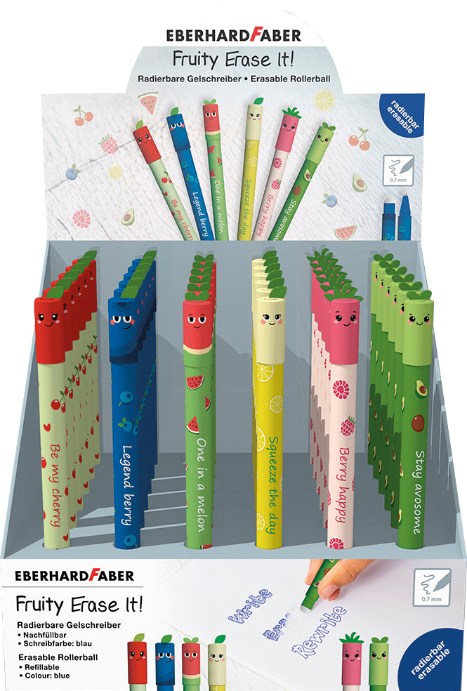 Viskepen Display Eberhard Faber Fruity Erase It! 36 Stk.