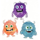 Squishy Monster m/Glimmer lilla/orange/blå ass