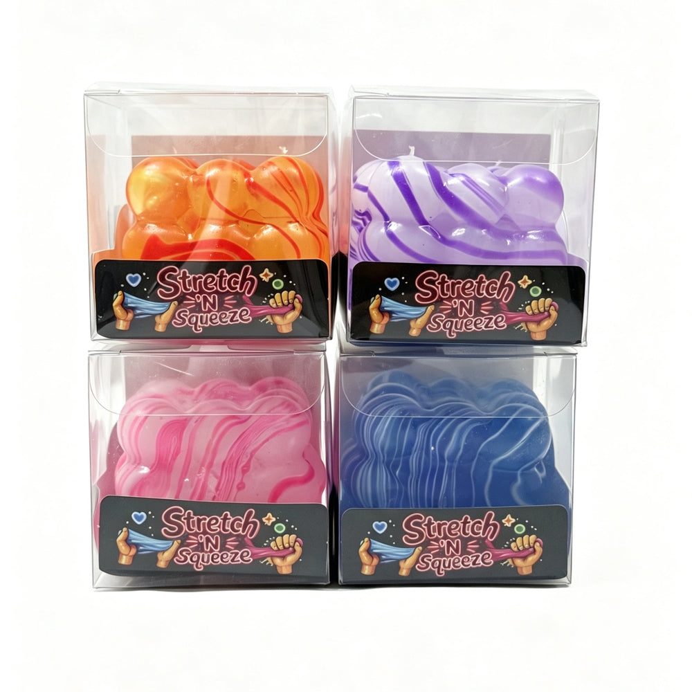 Squishy Terning spiral pink/lilla/blå/gul ss