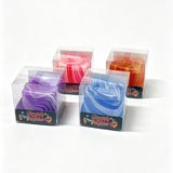 Squishy terning marmoreret pink/lilla/blå/gul ss