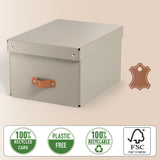Opbevaringsboks Leitz Puro gråbeige medium 17L 2 stk.