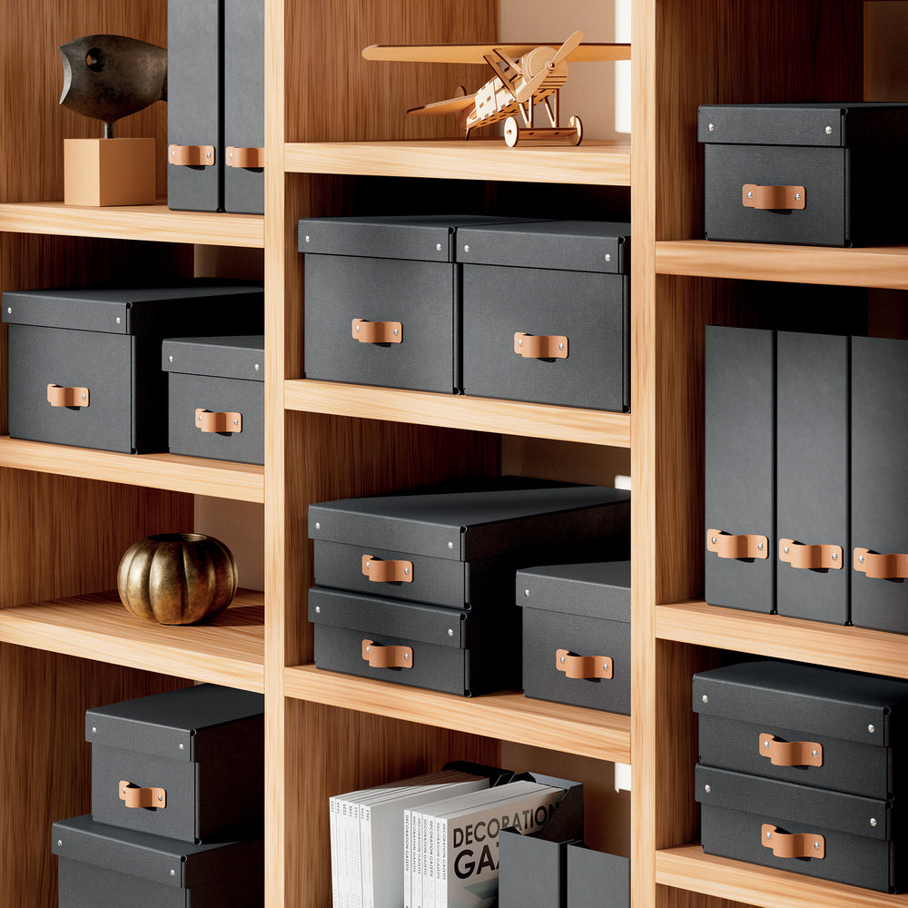 Opbevaringsboks Leitz Puro antracit medium 17L 2 stk.